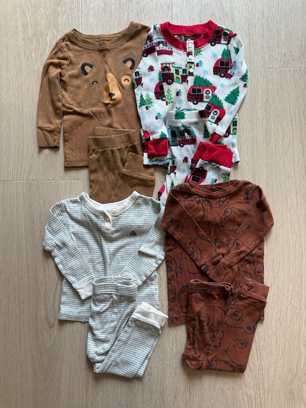 4 Piece Bundle of Baby Boy 2-piece Pajama Sets 18-24M